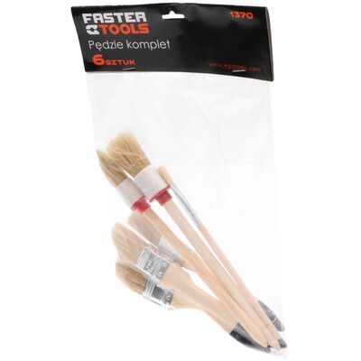 Komplet pędzli 6 szt. FASTER TOOLS
