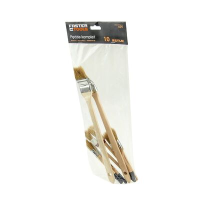 Komplet pędzli 10 szt. FASTER TOOLS