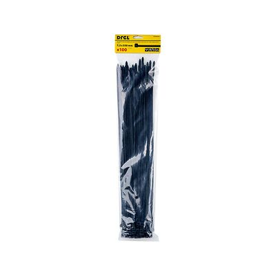 Opaska zaciskowa 7.2 x 550 mm czarna nylon 100 szt. Drel