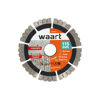 Tarcza diamentowa 115 x 2,0 x 22,23 mm wysokość segmentu 10 mm typ ostrza KU Jufisto