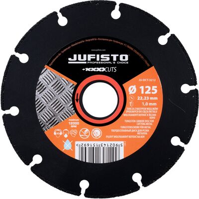 Tarcza z węglika spiekanego do cięcia metalu 125 x 1,0 x 22,23 mm Jufisto