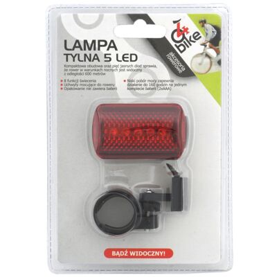 Lampka rowerowa tylna 5LED STD 4bike
