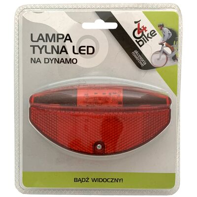 Lampka rowerowa tylna 3LED na bagażnik - dynamo 4bike