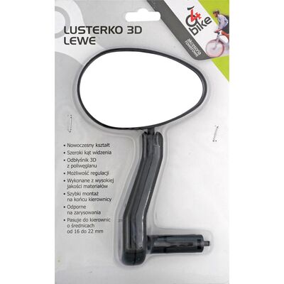 Lusterko rowerowe 3D owal lewe 4bike