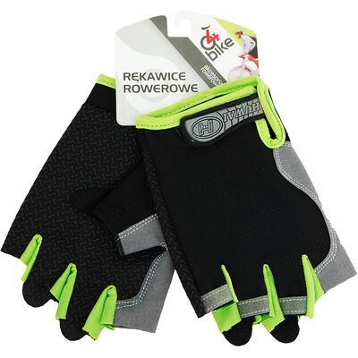 Rękawice rowerowe fluor zielone 4bike