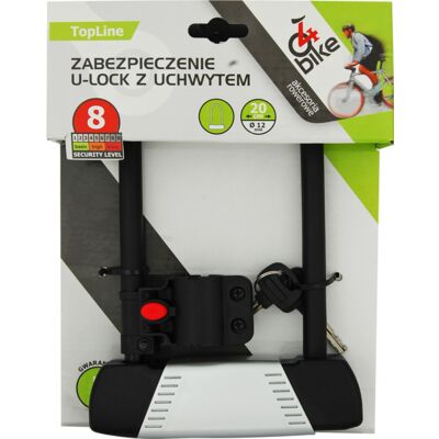Zabezpieczenie rowerowe U-LOCK z uchwytem 20cm/12mm 4bike