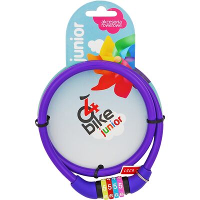 Zabezpieczenie rowerowe dziecięce szyfr kolor 4bike junior