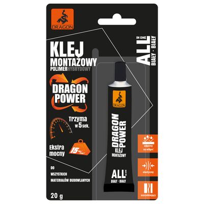 Klej montażowy POWER polimer hybrydowy 20 g DRAGON