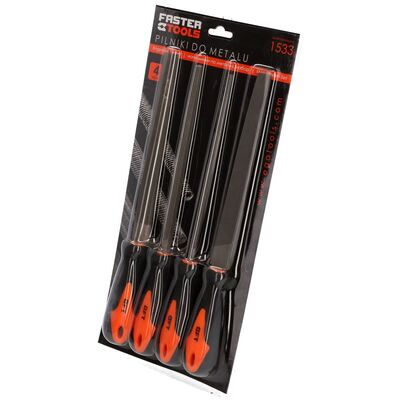Pilniki ślusarskie 200 mm - zestaw 4 szt. FASTER TOOLS