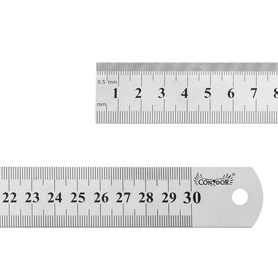 Przymiar liniowy stal nierdzewna 300 mm Drel