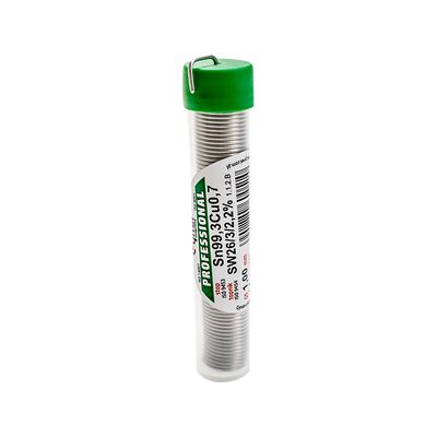 Cyna bezołowiowa Sn99,3Cu0,7 topnik SW26 1,0 mm 10 g fiolka Cynel