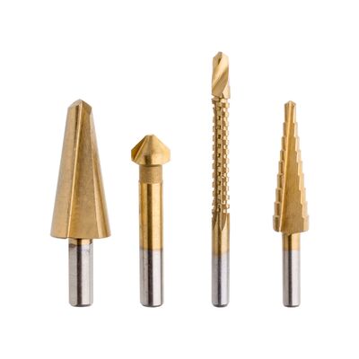 Rozwiertak frezowiertło wiertło stopniowe zestaw 4 szt Drel