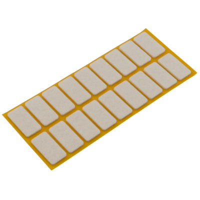 Podkładki filcowe samoprzylepne białe 15 x 30 18 szt.