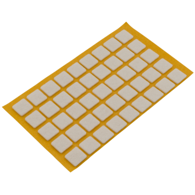 Podkładki filcowe samoprzylepne białe 15 x 15 45 szt.