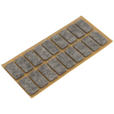 Podkładki filcowe samoprzylepne szare 15 x 30 18 szt.