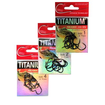 Haczyki TITANIUM ISEAMA 10 szt. rozmiar 4