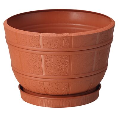 Osłonka FLORA z podstawkiem 17 terrakota