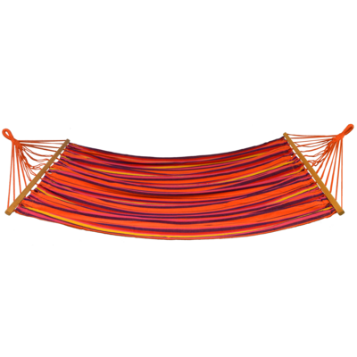 Hamak dwuosobowy 200 x 150 cm pomarańczowo-fioletowy