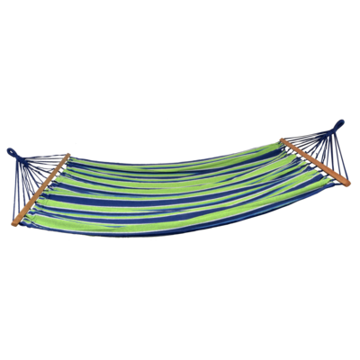 Hamak dwuosobowy 200 x 150 cm zielono-niebieski