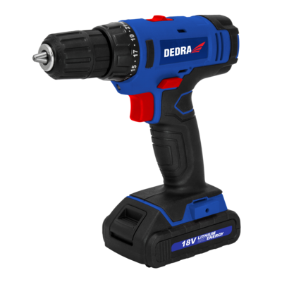 Wiertarko-wkrętarka 18V, 1X1,5Ah Li-ion, 1h, walizka