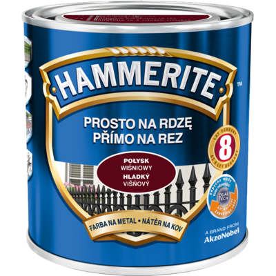 Farba Prosto Na Rdzę Wiśniowy Połysk 0,25 l Hammerite