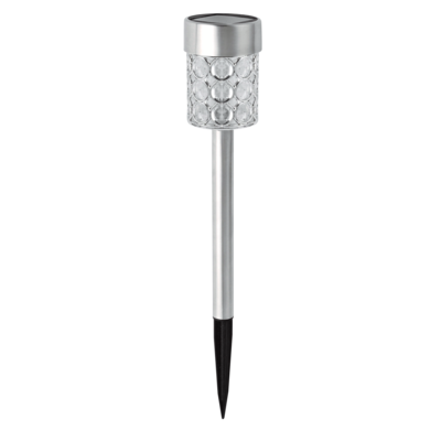 Lampa solarna SS-6101PDQ24 - zmieniająca kolor inox 37,5 cm