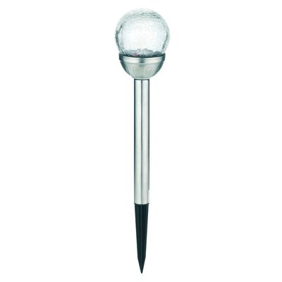 Lampa solarna kulka SS-6087-8 inox 37 cm