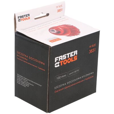 Szczotka doczołowa M14 - nylonowa 100 mm FASTER TOOLS
