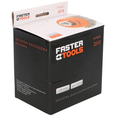 Szczotka doczołowa M14 - stalowa 120 mm FASTER TOOLS
