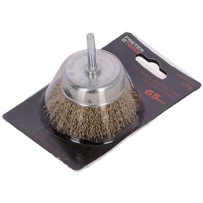 Szczotka doczołowa trzpień - mosiądzowana 65 mm FASTER TOOLS