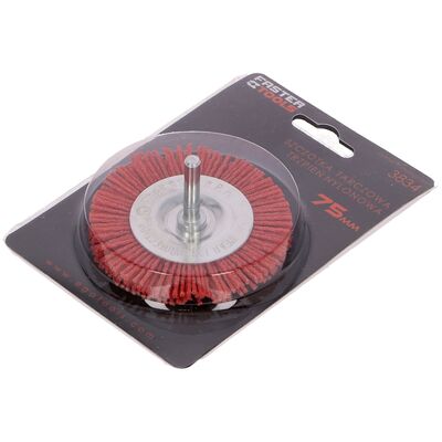 Szczotka tarczowa trzpień - nylonowa 75 mm FASTER TOOLS