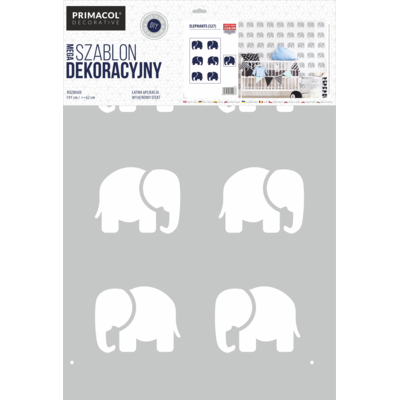 Szablon Mega nr 527 Elephants Primacol Decorative