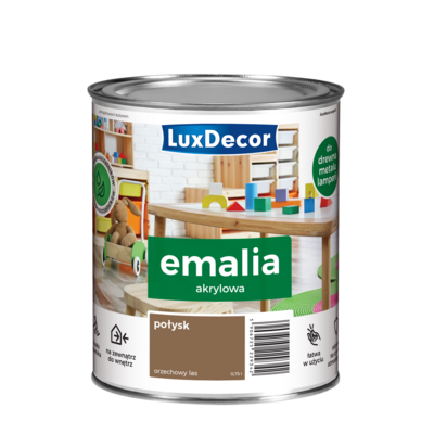Emalia akrylowa połysk Orzechowy las 0,75 l LuxDecor