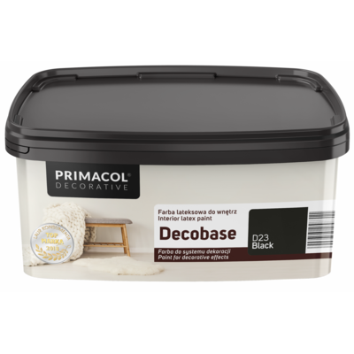 Farba Decobase Black D23 1 l Primacol Decorative