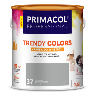 Farba Trendy Colors ciemny szary (37) 2,5 l Primacol Professional
