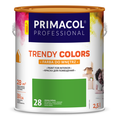 Farba Trendy Colors ciemny zielony (28) 2,5 l Primacol Professional