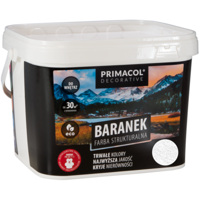 Farba strukturalna Baranek biały 10 l Primacol Decorative