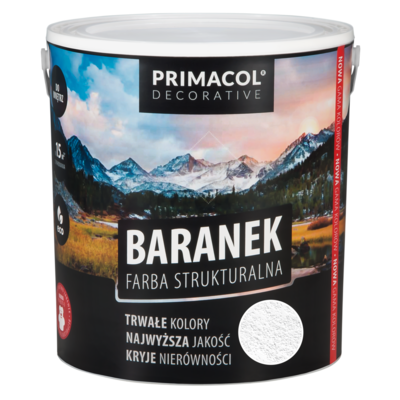 Farba strukturalna Baranek biały 5 l Primacol Decorative