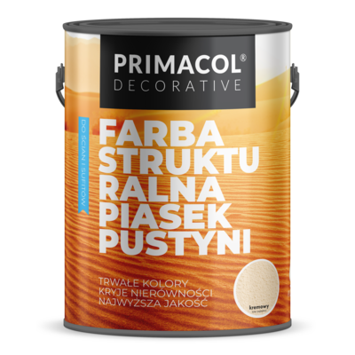 Farba strukturalna Piasek pustyni kremowy 5 l Primacol Decorative