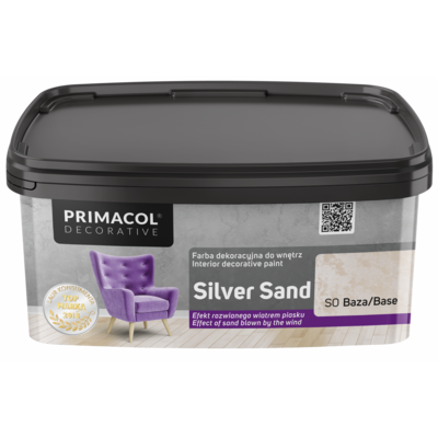 Farba dekoracyjna Silver Sand Baza S0 1 l Primacol Decorative