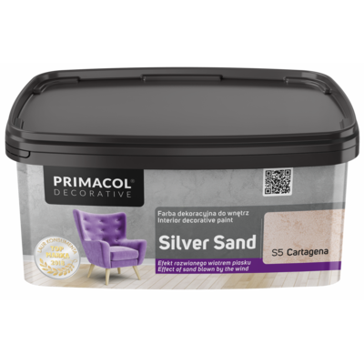 Farba dekoracyjna Silver Sand Caratgena S5 1 l Primacol Decorative