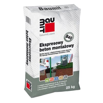 Ekspresowy beton montażowy B40 25 kg Baumit