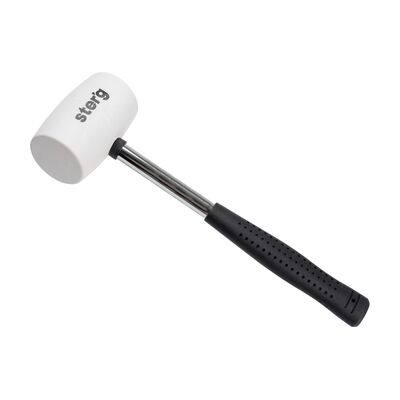 Młotek blacharski 230 g guma biała trzonek metalowy Drel