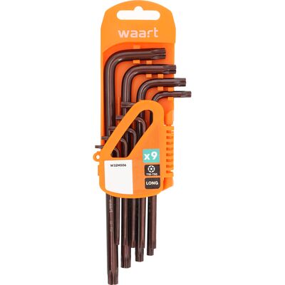 Klucz Torx z otworem wydłużony T10-50 S2 komplet 9 szt. Jufisto