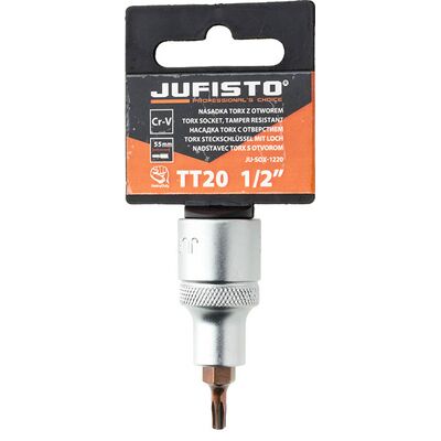 Nasadka Torx wewnętrzny z otworem TT20 x 55 mm 1/2'' Jufisto
