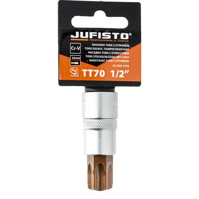 Nasadka Torx wewnętrzny z otworem TT70 x 55 mm 1/2'' Jufisto