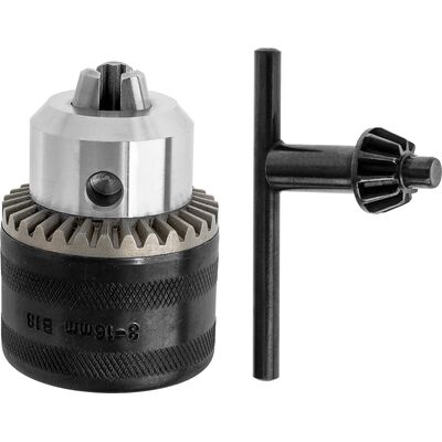 Uchwyt wiertarski zębaty z kluczykiem 3-16mm mocowanie stożek B16 Drel
