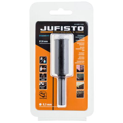 Otwornica z nasypem diamentowym 20 mm diament lutowany Jufisto