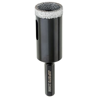Otwornica z nasypem diamentowym 25 mm diament lutowany Jufisto