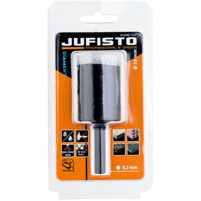 Otwornica z nasypem diamentowym 35 mm diament lutowany Jufisto